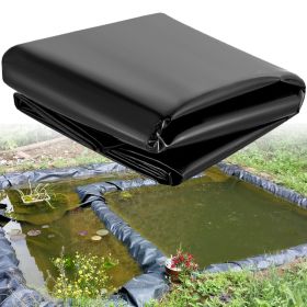VEVOR LLDPE Pond Liner 20x25 Ft, Pond Liner 20 Mil, Fish Pond Liners For Waterfall, Pond And Fish Ponds (Option: Black 20x25Ft)