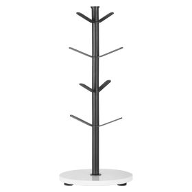 Mug Holder Tree With Marble Base 8 Hooks Cup Rack Stand For Counter Kitchen Home (Option: Matte Black)