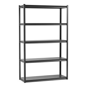 Storage Shelves5-tier Garage Storage Shelving (Color: Black)