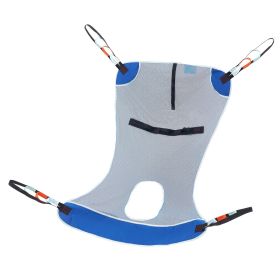 VEVOR Full Body Patient Lift Sling With Commode Opening Medical Aid Sling L-Size,147 X 105cm, 600LBS (Option: CVV208XL)