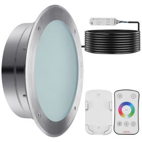 VEVOR 12V LED Pool Light, 10 Inch 40W, RGBW Color Changing Inground Swimming Pool Spa Light Underwater, With 50 FT Cord Remote Control, Fit For 1 (Option: AX SDD001)