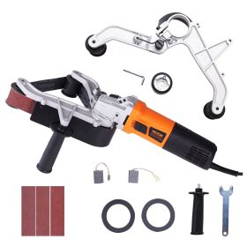 VEVOR Pipe Tube Polisher Sander, Pipe Belt Sander With 6 Variable Speeds 1100-3200rpm, Professional Belt Sander Grinding Machine With 3PCS Sandin (Option: 300x78x113 mm)