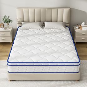 Single Bed Mattress, Single Bed Hybrid Mattress, Boxed, Medium Firm Memory Foam And Spring Mattress, Stress Relief And Motion Isolation, Fibergla (Option: 10inch-Full)