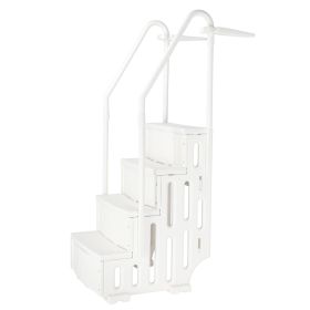 4 Steps, 46in, Pool Escalator, White (Color: White)