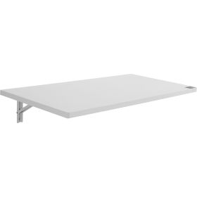 VEVOR Wall Mounted Folding Table, Wall Mount Drop Leaf Table, Floating Desk With Iron Bracket, Fold Down Desk For Small Spaces, Home Office, Dini (Color: White)