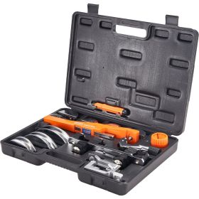 VEVOR Pipe Tube Bender, O.D. Ratcheting Tubing Bender, 90 Forward Reverse Pipes Bending Tools With 7 Dies And Pipe Cutter For HVAC Air Conditioni (Option: Pipe Tube Bender)
