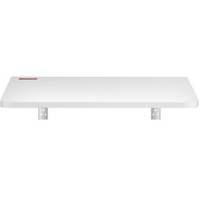 VEVOR Wall Mounted Folding Table, Wall Mount Drop Leaf Tables, Wooden Floating Desk For Dining, Laundry Room, Office, Fold Down Desk With Carbon (Color: White)