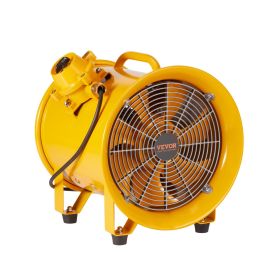 VEVOR Portable Ventilator, 12Heavy Duty Cylinder Fan, 550W Strong Shop Exhaust Fan 2500CFM, 9.8ft Power Cord No Charging Head  Industrial Utility (Color: Yellow)