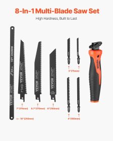 Jab Saw 6 In Keyhole Saw With Soft Grip Handle 8-In-1 Multi-Blades For Drywall (Option: 8In1 MultiBlade Saw Set)