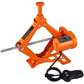VEVOR Electric Car Jack, 3 Tons  6600 Lbs Scissor Jack With Electric Impact Wrench, 12V Car Jack With Double Saddles With Remote Control, Portabl (Color: Orange)