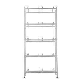 VEVOR 5-Tier Water Jug Holder Double Row Water Jug Rack 10 Bottles Silver Gray (Option: Silver Gray)