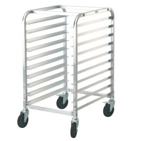 VEVOR Bun Pan Rack, 10-Tier Commercial Bakery Racks With Brake Wheels, Aluminum Racking Trolley Storage For Half & Full Sheet, Speed Rack For Kit (Option: 10Tier Bakery Rack)