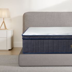 Single Bed Mattress, 30.48 Cm Hybrid Double Bed Mattress With Individual Pocket Coils, Boxed Plush Foam, Medium Softness, Motion Isolation Pressu (Option: 12inch-Full)