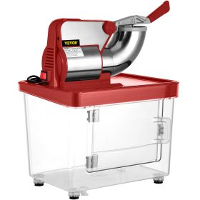 VEVOR 110V Commercial Ice Crusher 440LBS H, ETL Approved 300W Electric Snow Cone Machine With Dual Blades, Stainless Steel Shaved Ice Machine Wit (Option: 470x360x640 mm)