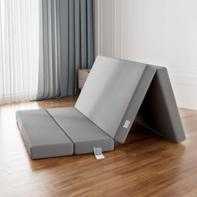 Single Bed Foldable Mattress,  Folding Mattress Upper Sofa Mattress, Double Folding Memory Foam Folding Sofa Bed For Camping, Flooring, Travel, G (Option: 4inch-Twim)