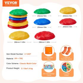 VEVOR Kids Balance Stepping Stones Sensory Obstacle Course 6 PCS Outdoor Indoor (Option: Classic Multi Color)