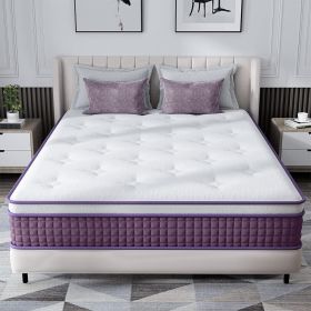 Full Mattress, 12 Inch Hybrid Full Mattress, Full Size Mattress In A Box, Plush Foam Mattress With Individually Pocketed Coils, Motion Isolation (Option: 12inch-Twim)
