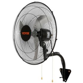 VEVOR Wall Mount Fan, 2 PCS 18 Inch Oscillating, 3-speed High Velocity Max. 4000 CFM Industrial Wall Fan For Indoor, Commercial, Residential, War (Color: Black)