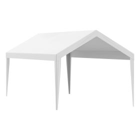 VEVOR Carport Replacement Canopy Cover 10 X 20 Ft, Garage Top Tent Shelter Tarp Heavy-Duty Waterproof & UV Protected, Easy Installation With Ball (Color: White)