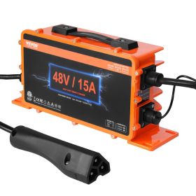VEVOR 48 Volt Golf Cart Battery Charger, 15 AMP, Smart Battery Charger With RXV Plug, Compatible With Lead-Acid AGM GEL EFB MF Flooded NMC LiFePO (Option: 810W)