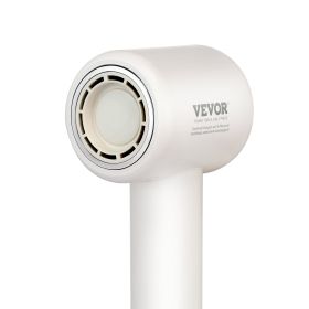 VEVOR High-Speed Hair Dryer With 102,000RPM Brushless Motor, 200 Million Negative Ions Hair Blow Dryer, 3-Color Temp LED Lights & 2 Speeds, Light (Option: Cream White)