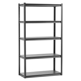 Storage Shelves  5-tier Garage Storage Shelving (Color: Black)