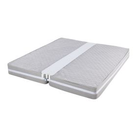 2-in-1 Bed Bridge Twin To King With Attached Sheet - Twin Bed Connector - Split King Gap Filer - Mattress Wedge Gap Filler - Twin To King Bed Con (Color: White)