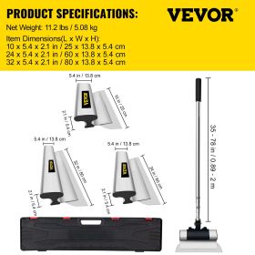 VEVOR Skimming Blade Set,Extension Handle,European Stainless Steel Construction Knife, Aluminum Blade Profile Smoothing Knockdown Spatula For Gyp (Option: Skimming Blade Set)