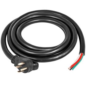 VEVOR  15Ft 50 Amp Generator Extension Cord 4 Wire 6 Gauge STW Generator Cord 125V 250V Generator Power Cord N14-50P & SS2-50R Portable Handle (Option: Black 15Ft)