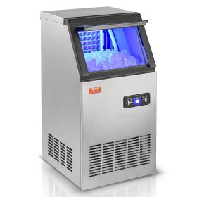 VEVOR Commercial Ice Maker, 80lbs 24H, Ice Maker Machine, 40 Ice Cubes In 12-15 Minutes, Freestanding Cabinet Ice Maker With 27.5lbs Storage Capa (Option: SKF B40F)