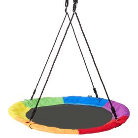 VEVOR Tree Swing 40In Saucer Swing 750lbs Weight Capacity 900D Oxford Multicolor (Option: Multicolor)