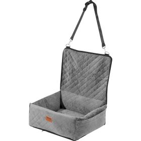 VEVOR Dog Booster Car Seat Pet Car Seat For Small Medium Dog Up To 40 Lbs Gray (Option: Gray)
