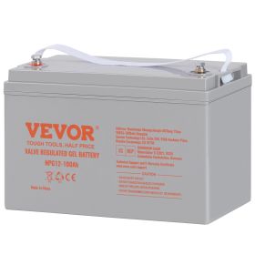 VEVOR Deep Cycle Battery, 12V100AH, AGM Marine Rechargeable Battery, High Self-Discharge Rate 800A Current, For RV Solar Marine Off-Grid Applicat (Option: 12V 100AH)