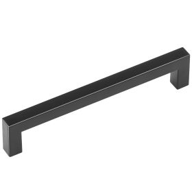 VEVOR 10 Pack Cabinet Pulls, 5.03in 128mm Center To Center Slim Square Kitchen Cabinet Drawer, Stainless Steel Modern Kitchen Cupboard Door Handl (Option: Matte Black)