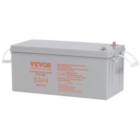 VEVOR Deep Cycle Battery, 12V 200 AH, AGM Marine Rechargeable Battery, High Self-Discharge Rate 1400A Current, For RV Solar Marine Off-Grid Appli (Option: 200Ah)