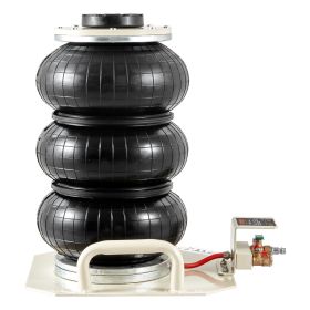 VEVOR Air Jack, 3 Ton 6600 Lbs Triple Bag Air Jack, Airbag Jack With Six Steel Pipes, Lift Up To 17.7 Inch 450 Mm, 3-5 S Fast Lifting Pneumatic J (Option: ZG H)