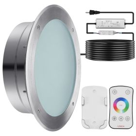 VEVOR 120V AC LED Pool Light, 10in 40W, RGBW Color Changing Inground Swimming Pool Spa Light Underwater, With100 FT Cord Remote Control, Fit For (Option: AX SDD004)